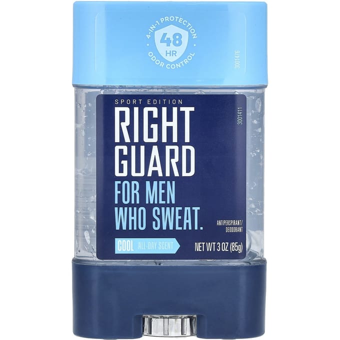 Right Guard, Sport Edition, Antiperspirant/Deodorant, Cool, 3 oz (85 g) gray
