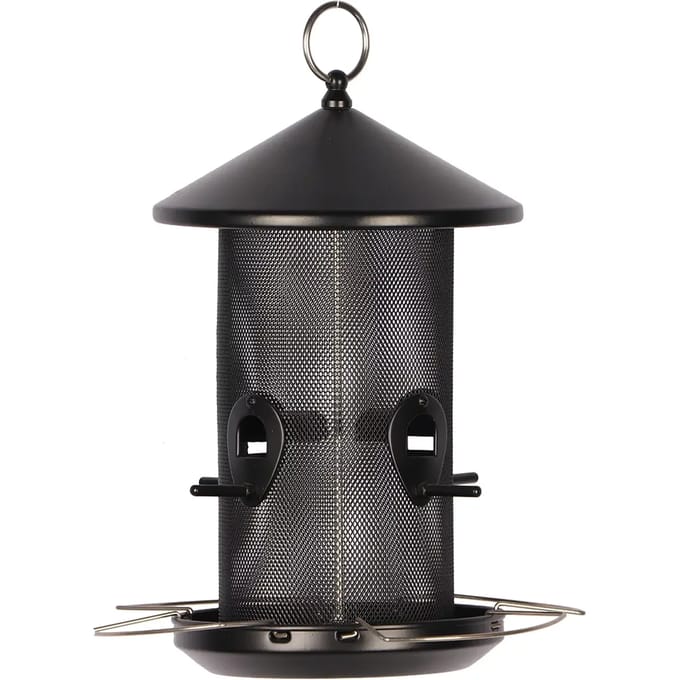 Vogelvoederhuis op voet modena Houtkleurig 37x28x113cm