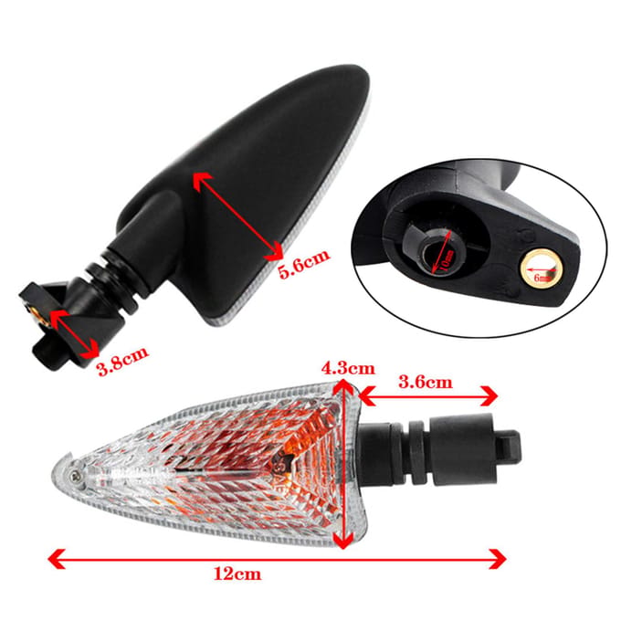 Richtingaanwijzers Eén paar LED-motorfietsindicatoren 12V richtingaanwijzerlamp voor motorfiets veelkleurig