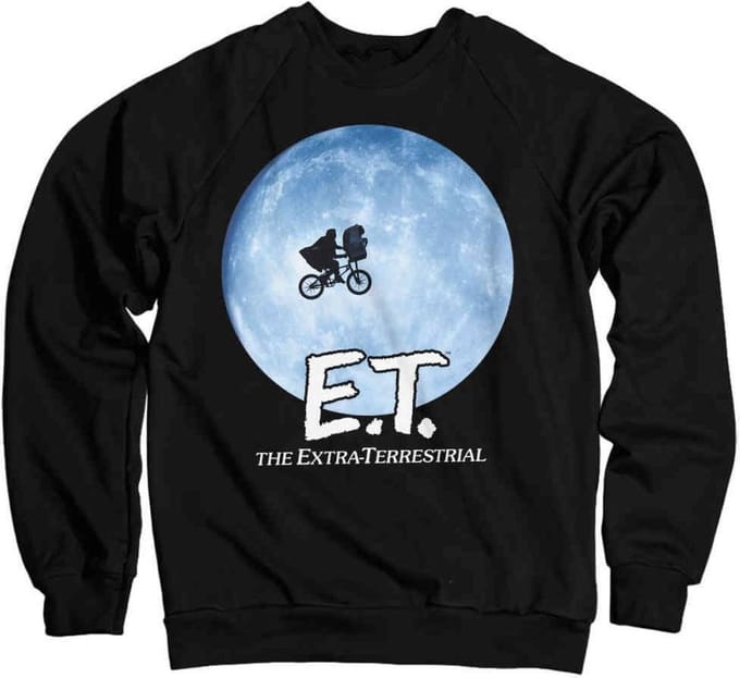 E.T. Sweater/trui -S- Bike In The Moon Zwart