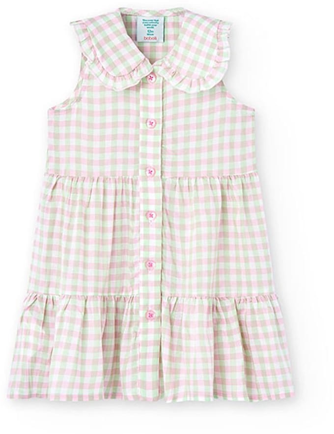 Boboli 208088 Mouwloze Jurk Beige 6 Months Meisjes