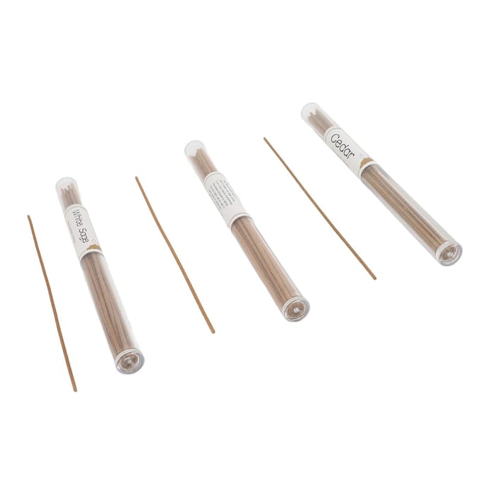 Bâtonnets d'encens Mélange Multifonctionnel Assorti Bâtonnets d'encens d'Aromathérapie pour Méditation Mariage Relaxation white