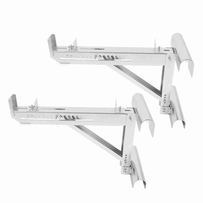 2PCS Échelles Jacks Stabilisateur Réglable Trépied Support Porteur Kit Support Échelle en Acier Allié white