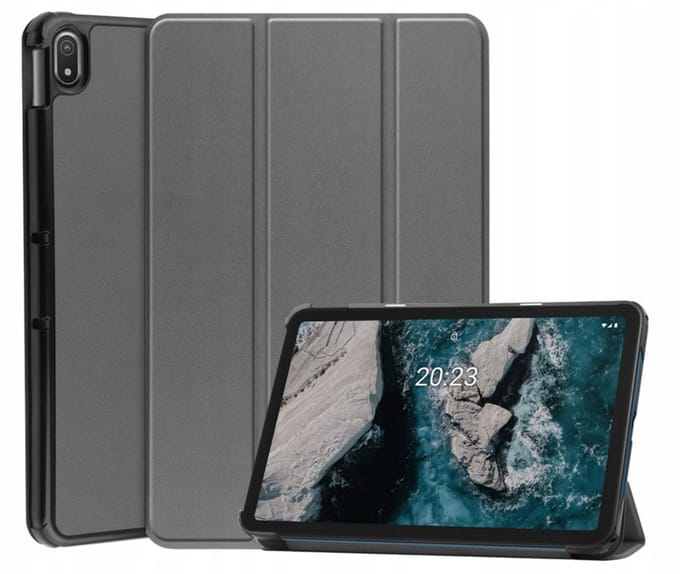 EtuiTab - Tablethoes - Nokia T20 10.4" - Magnetisch - Standfunctie - Grijs