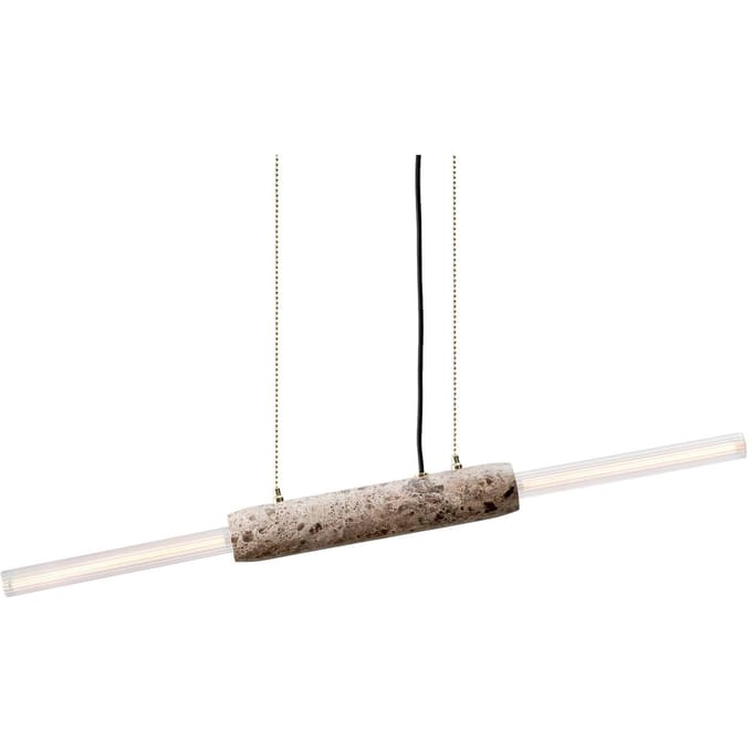 DESIGN BY US Hanglamp Limbo, marmer, bruin, 2-lamps, in hoogte verstelbaar