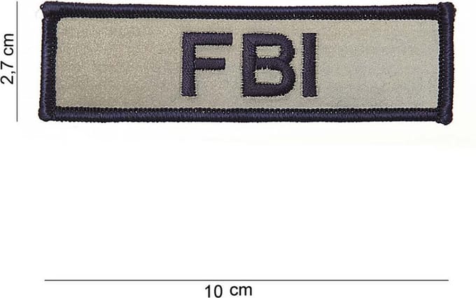Embleem stof FBI klein