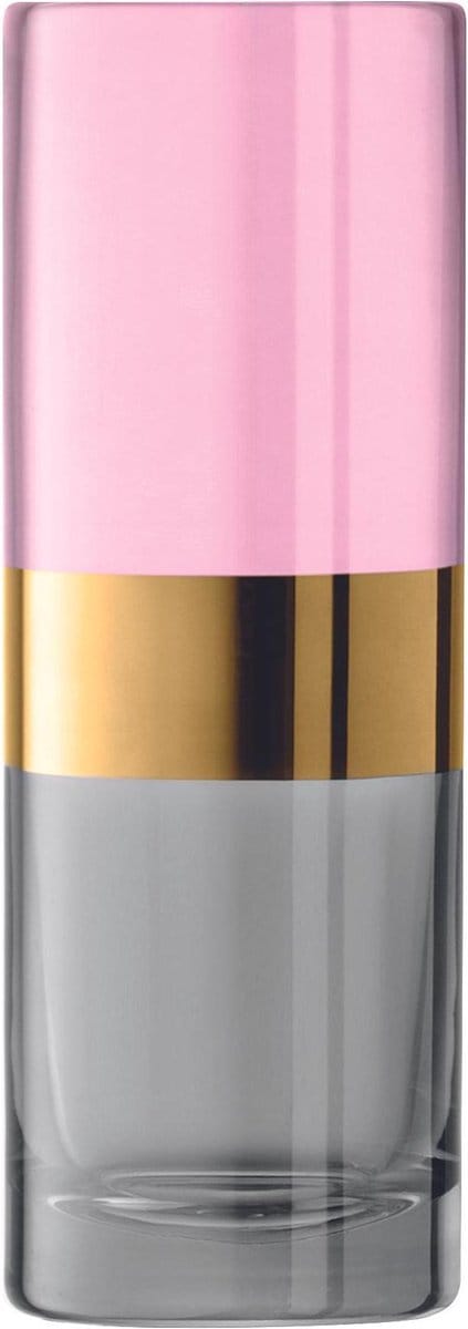 L.S.A. Bangle Vaas - Glas - 20 cm - Metallic Pink