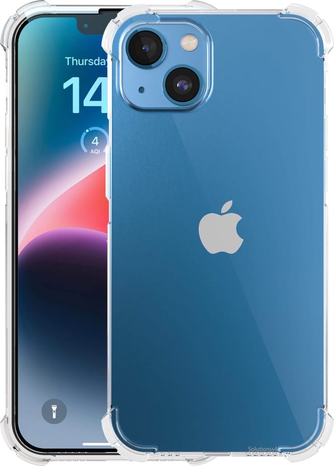 Hoesje geschikt voor iPhone 14 Plus Transparant shock proof case - Extra Stevig