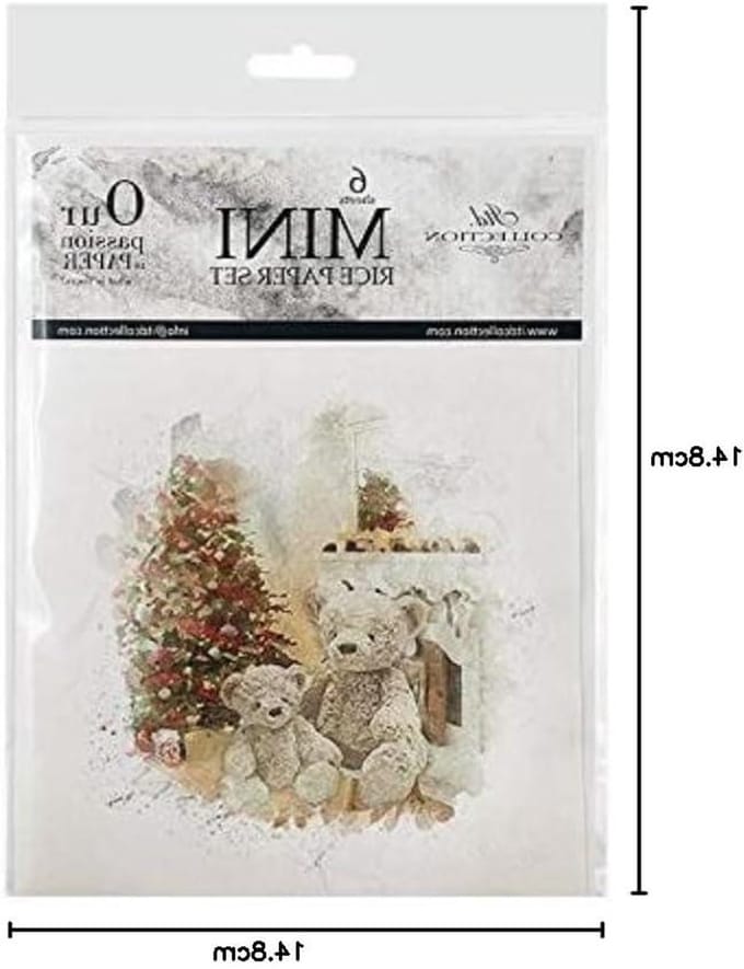 Decoupage Rijstpapier - Knutselpapier Set - Creatief Hobby Werk - 6 Verschillende Afbeeldingen - 14.8 x 14.8 cm - Multicolor