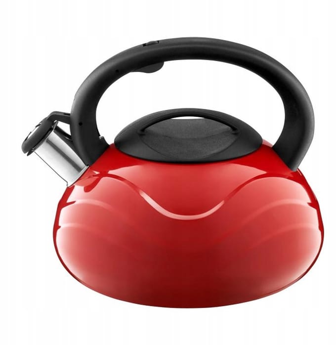 Ambition Velo Waterkoker Rood 2,5L - Gas & Inductie - Met Fluitje