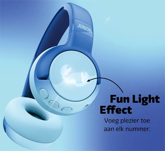 Fresh 'n Rebel Code Junior - Koptelefoon kind - Kinder koptelefoon - Draadloos (Bluetooth) & Bedraad – Inclusief Aux kabel (1m) - Wavy Water