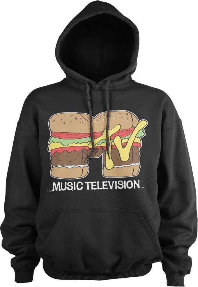MTV Hoodie/trui -S- Hamburger Zwart