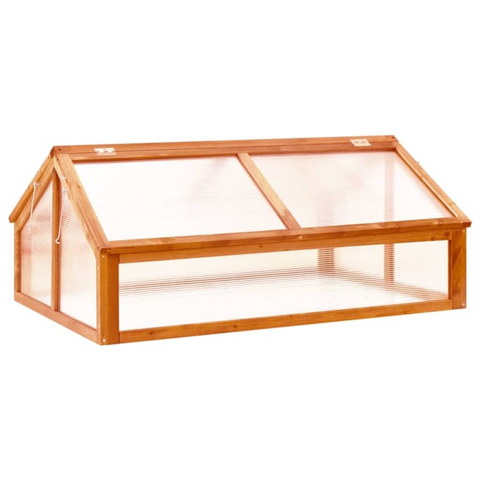 vidaXL - Broeikas - 114x80x50 - cm - vurenhout - bruin