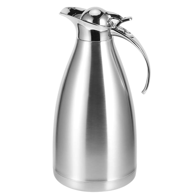 Cafetière 2L à double paroi isolée sous vide Bouteilles d'eau à isolation thermique pour eau froide Pichet Ménager gray