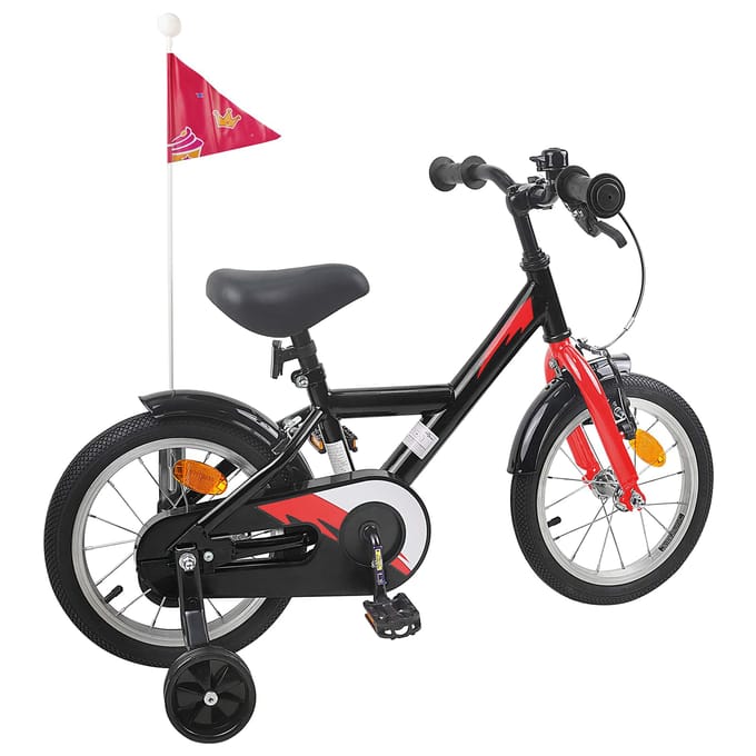 vidaXL - Kinderfiets - 12 - Inch - voor - 2-4 - jaar - oud - Zwart