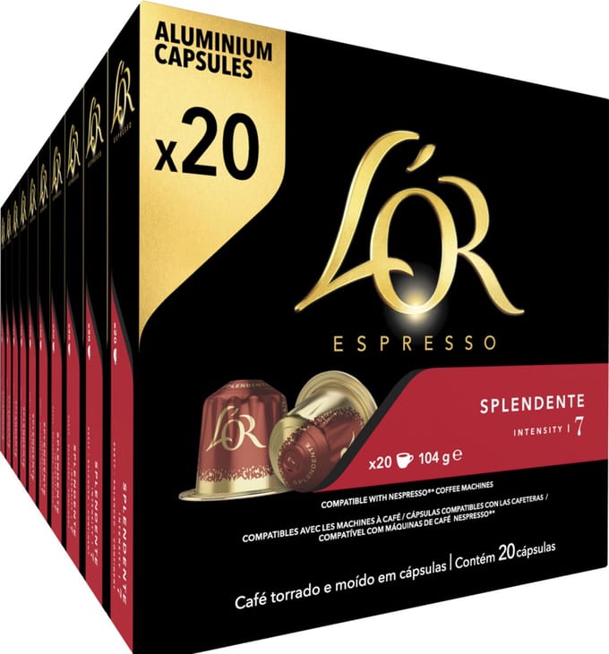 L'OR Espresso Splendente Koffiecups - Intensiteit 7/12 - 10 x 20 capsules