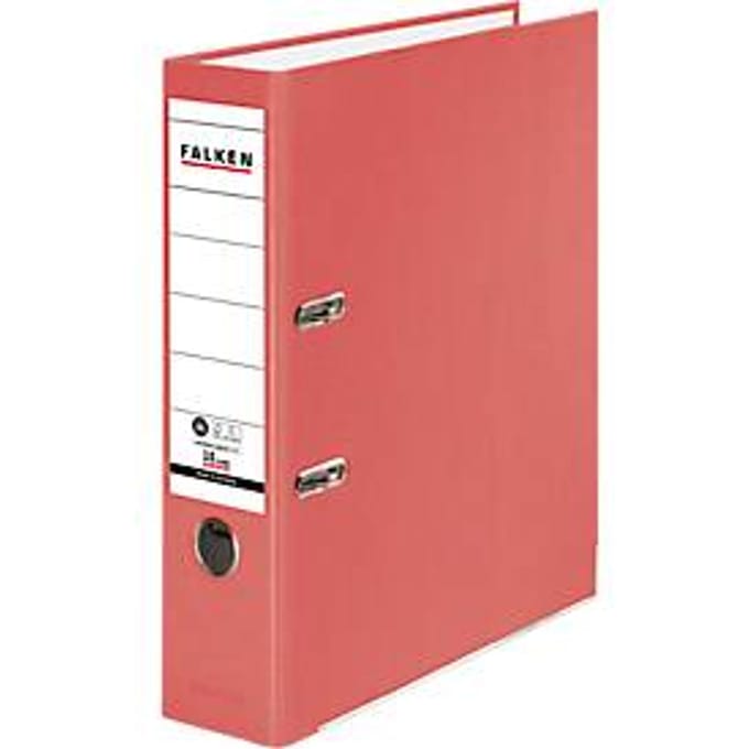 FALKEN Recycolor-dossier, DIN A4, rugdikte 80 mm, rood