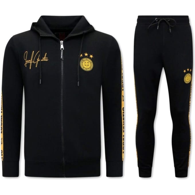 Mannen Trainingspak - Hooded Ribbon - Zwart / Gold