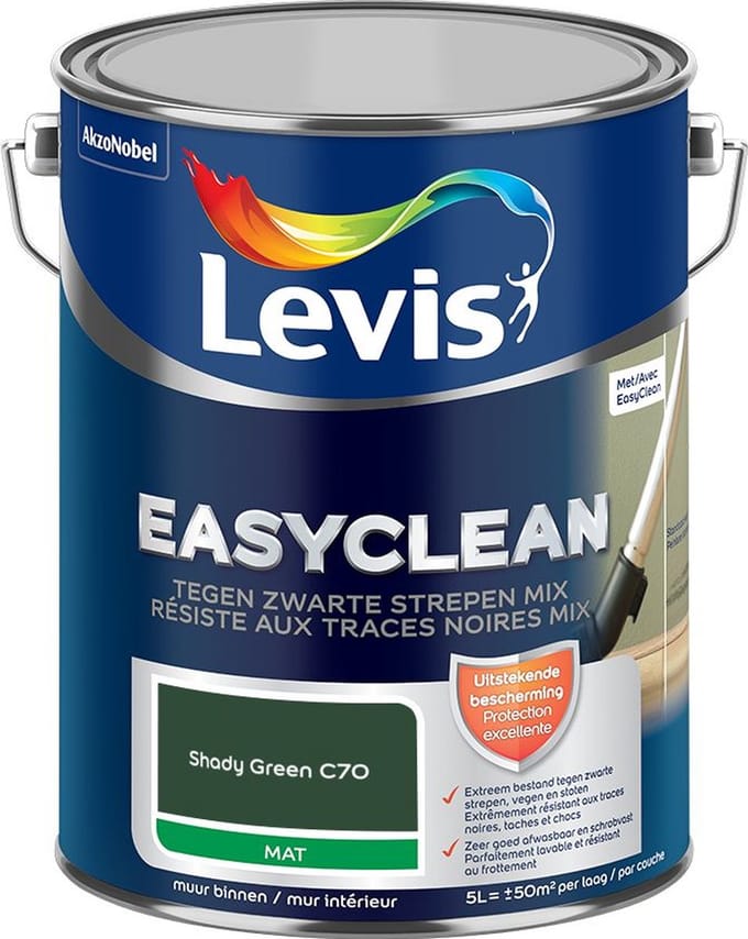 Levis - Easyclean Tegen Zwarte Strepen Mix - Shady Green C70 - Mengverf - 5 L