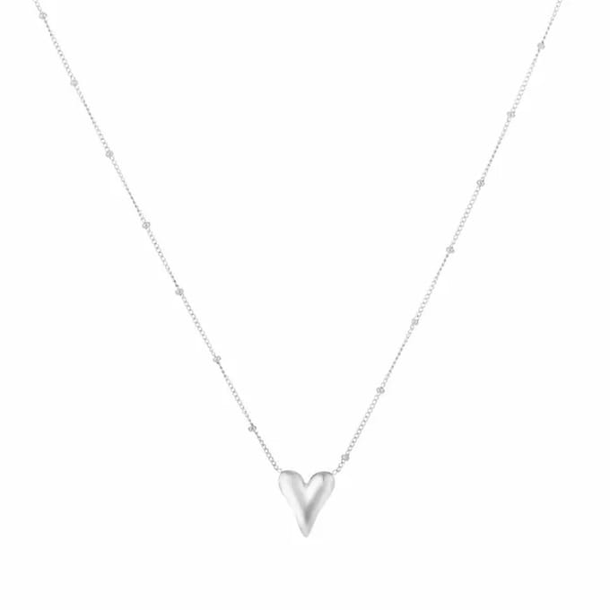 Bijoutheek Collier Hart Ketting Balls Zilver