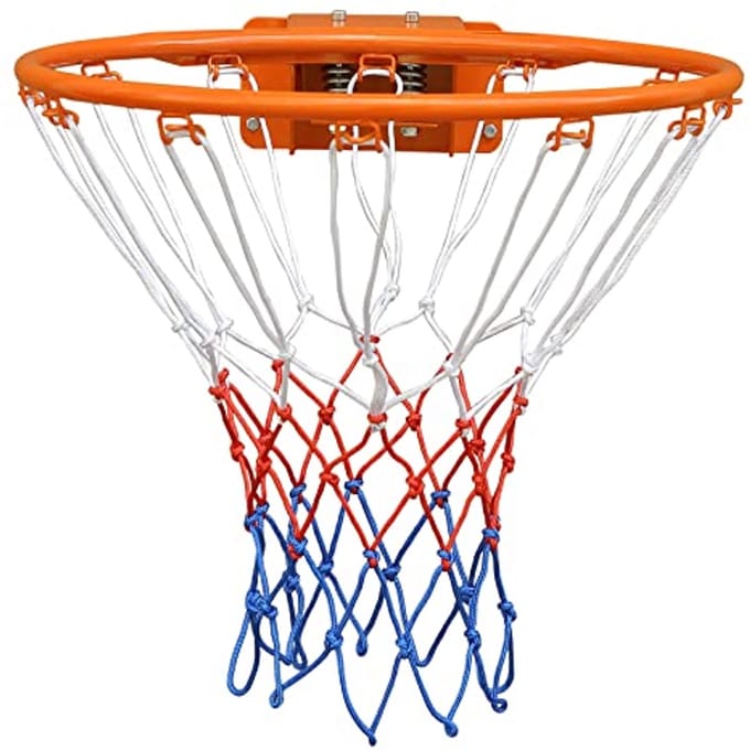 Basketbal Ring met Dubbele Veer en Weerbestendige Net - Wandmontage 45cm