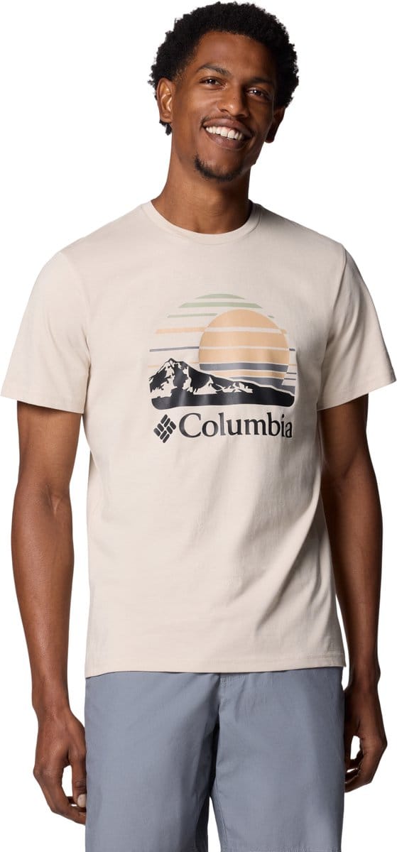 Columbia Path Lake II Graphic Tee, Mannen, Beige, T-shirt, maat: L