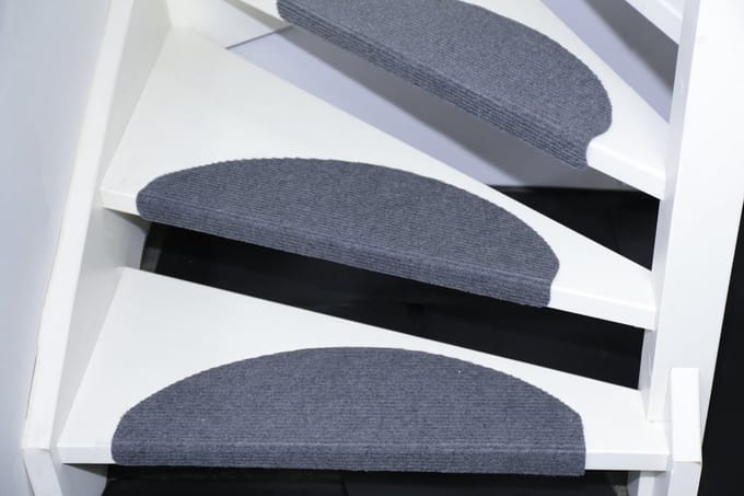 Trapmatten Lilongwe- 65x25 cm- Antraciet- 15 stuks
