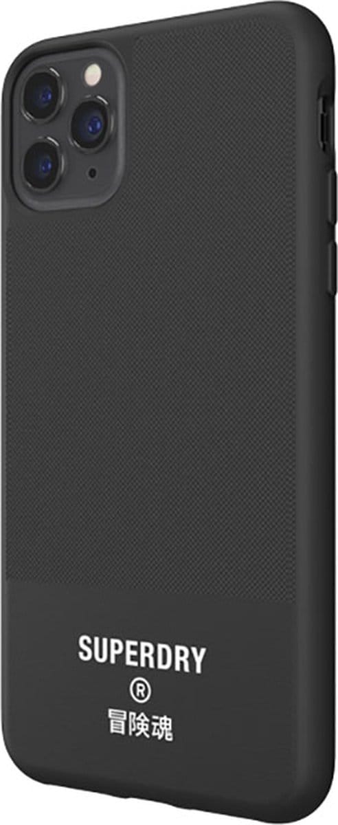 Superdry Moulded Case Canvas kunststof hoesje voor iPhone 11 Pro Max - zwart