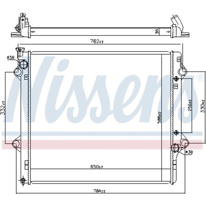 Radiator, motorkoeling NISSENS 64661