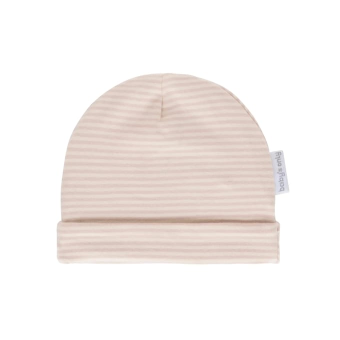 Baby's Only Mutsje Stripe - Baby Muts - Oud Roze - 3-6 mnd - 100% ecologisch katoen - GOTS