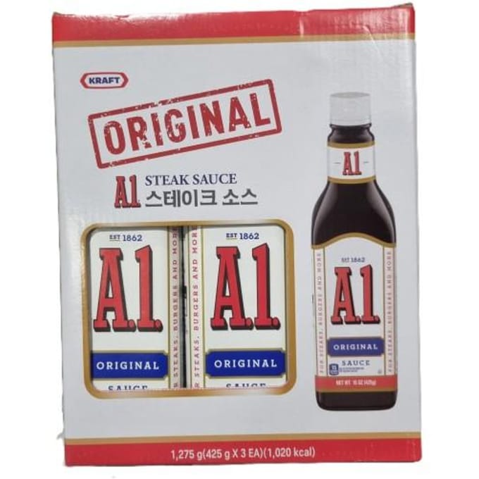 Kraft A1 Steak Saus 425g x 3 Flessen white