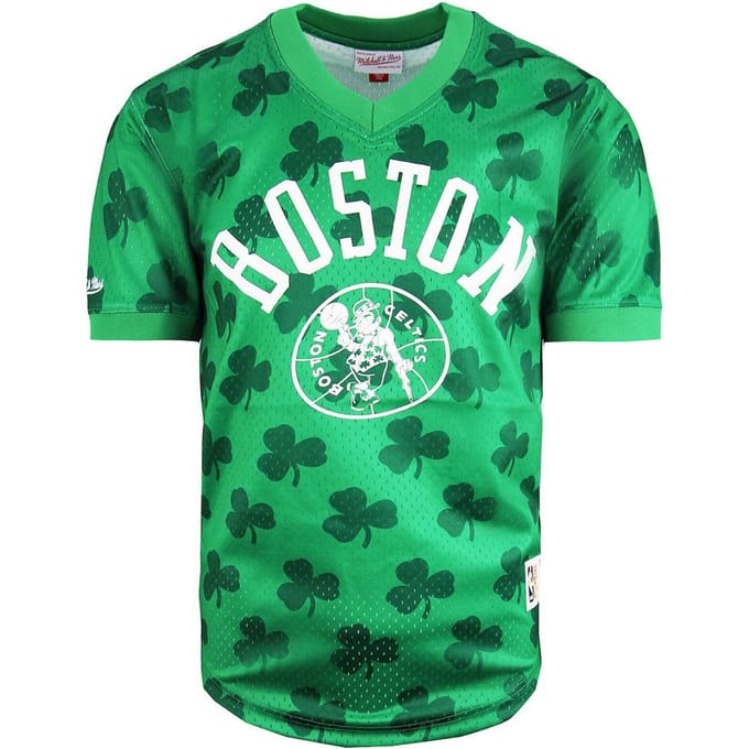 Mitchell & Ness NBA Boston Celtics Wordmark Mesh Heren T-shirt