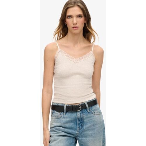 Superdry - Essential camitopje met kanten boord - Dames - Vesten