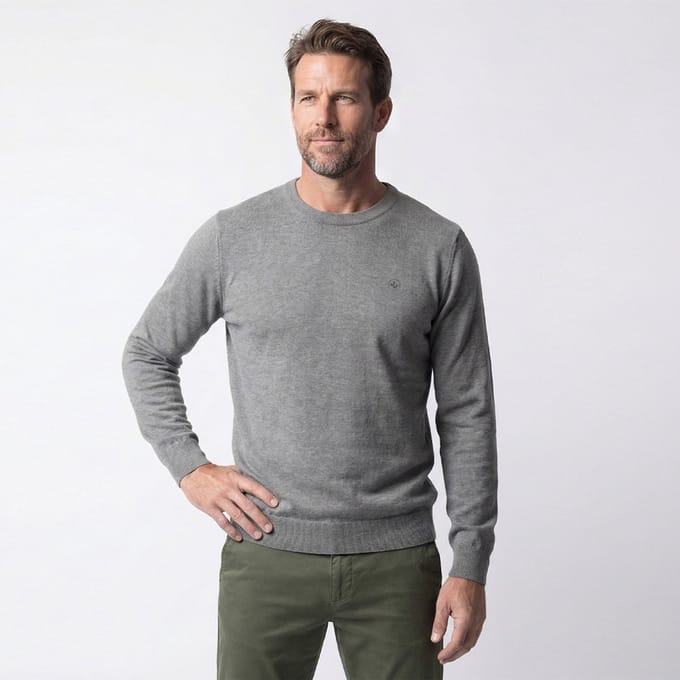 Je m'appelle Mannen Trui Met stretch - Grijs - Maat M