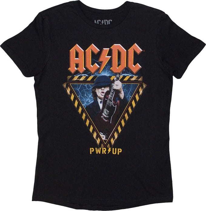 AC/DC - Angus Triangle PWR-UP EU Tour '24 Dames T-shirt - S - Zwart