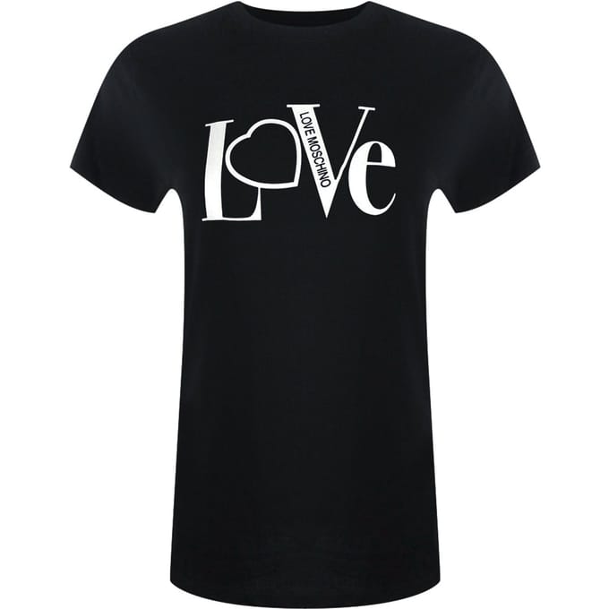Love Moschino Love Logo Zwart T-shirt