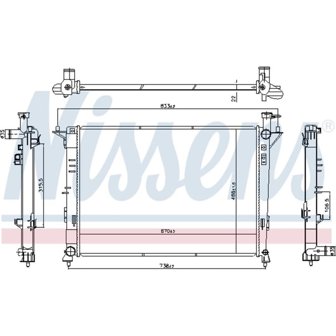 Radiator NISSENS 606824