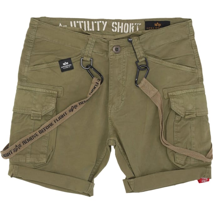Utility-korte broek voor heren, olijfgroen