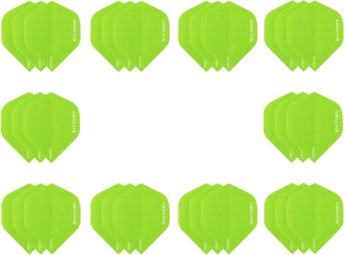 10 sets (30 stuks) Super Sterke Groene Poly XS100 - flights - dart flights
