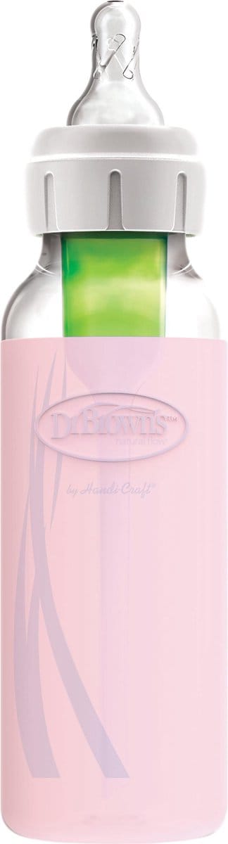 Dr. Brown's Flesbeschermer - Smalle halsfles - 250ml - Roze