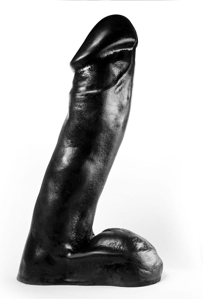 Dark Crystal XXL Dildo 38 x 8 cm - zwart