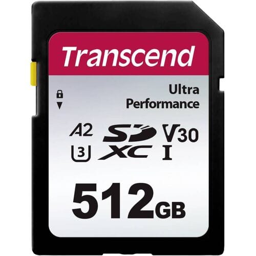 Transcend TS64GSDC340S SDXC-kaart 512 GB A1 Application Performance Class, A2 Application Performance Class, v30 Video Speed Class, UHS-Class 3