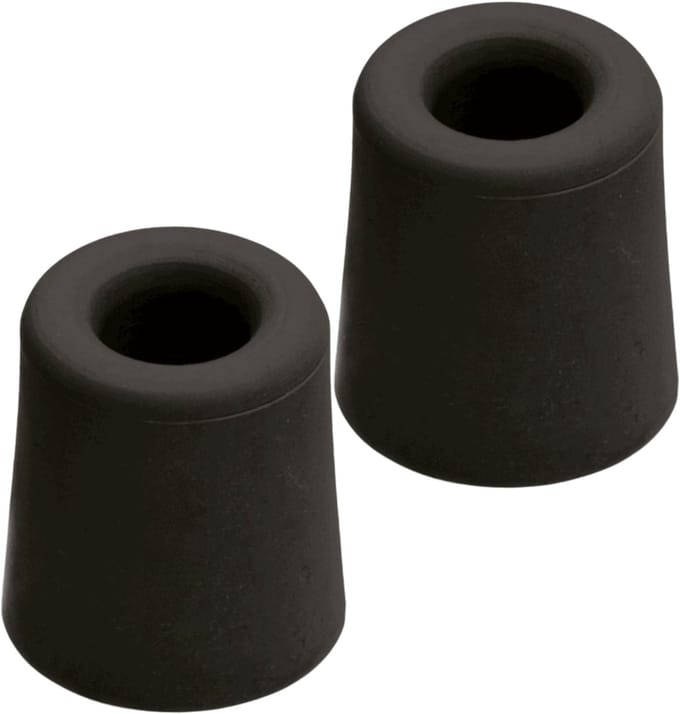 Benson Deurbuffers / deurstoppers rubbers - 2x - zwart - 60 x 40 mm - met schroefbevestiging