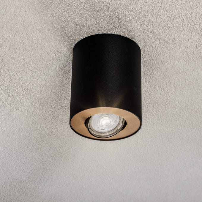 Nowodvorski Lighting Plafondspot SET, zwart/goud, 12 cm hoog, verstelbaar, GU10