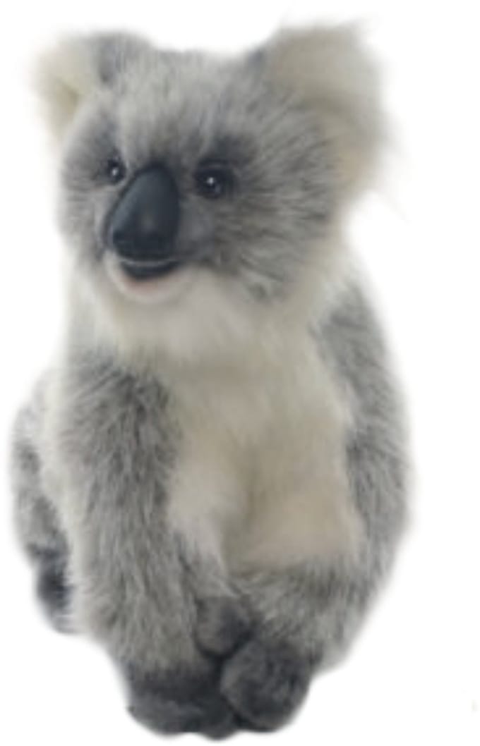 Hansa koala knuffel - 23 cm - hoge kwaliteit - grijs - pluche - knuffeldier