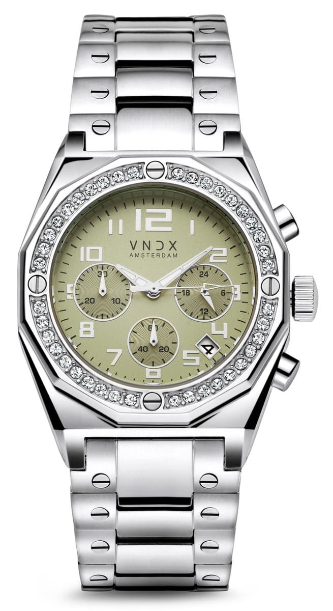VNDX Amsterdam - Dames horloge - The One Zilver Groen