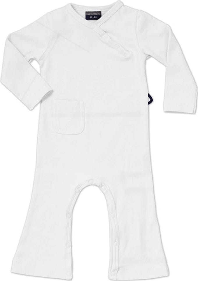Silky Label jumpsuit ice white - Wijde Pijp - maat 62/68 - wit
