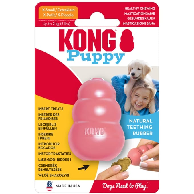 KONG Maat XS Roze Rubberen Puppyspeelgoed