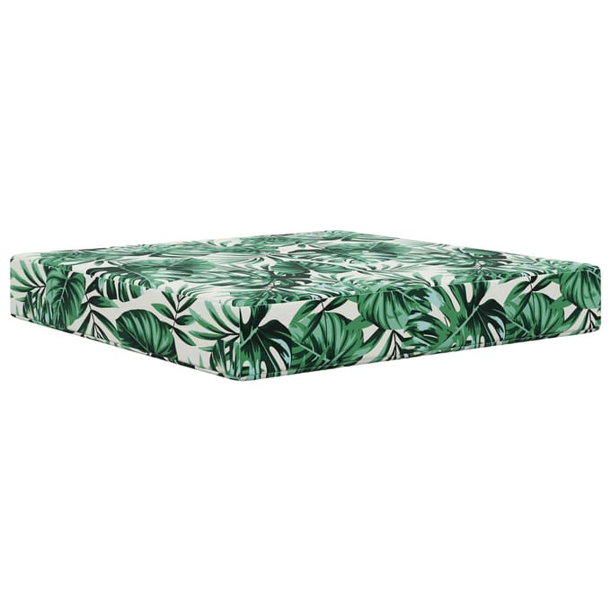 vidaXL - Buitenbankkussen - Polyester - Bladpatroon - 60 - x - 60 - cm - Bladpatroon
