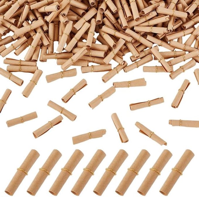 Golden crown - Mini papieren rollen - Victoriaanse stijl - 20 mm x 59